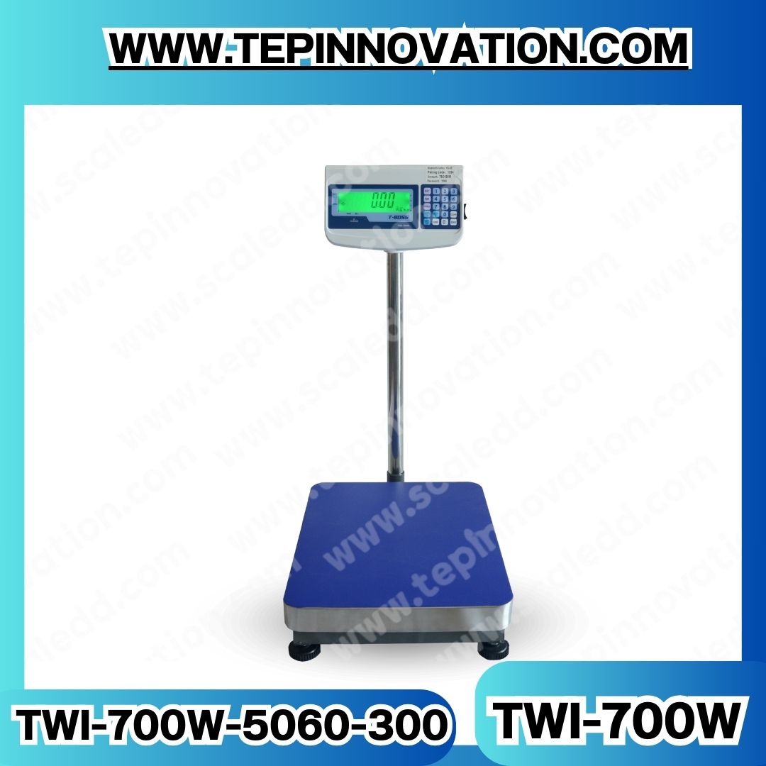 เครื่องชั่งน้ำหนัก300กิโลกรัม เครื่องชั่งน้ำหนัก300kg เครื่องชั่งดิจิตอล300kg เครื่องชั่งตั้งพื้น ตาชั่ง300kg ความละเอียด 20g ขนาดแท่นชั่ง50*60cm ยี่ห้อ TBOSS รุ่น TWI-700W (เครื่องชั่งผ่านตรวจรับรองจากสำนักชั่งตวงวัด)
