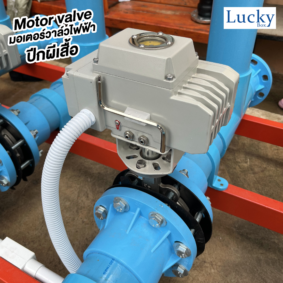 Motor Valve มอเตอร์วาล์วไฟฟ้าแบบปีกผีเสื้อ DC24V ขนาด 4 นิ้ว DN-100