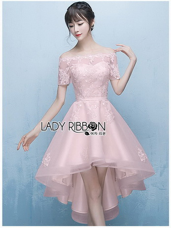 Lady Dennis Off-Shoulder Lace and Baby Pink