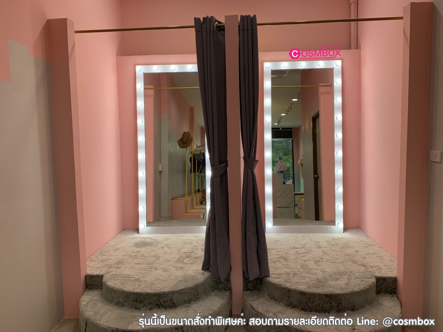 กระจกส่องเต็มตัว กระจกมีไฟ - 80 x 180 cm. (รุ่นแขวนผนัง)