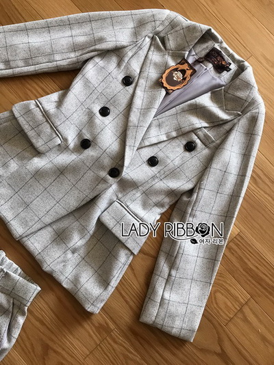 เซ็ตสูทและกางเกงผ้าวูลทอลายสก็อต