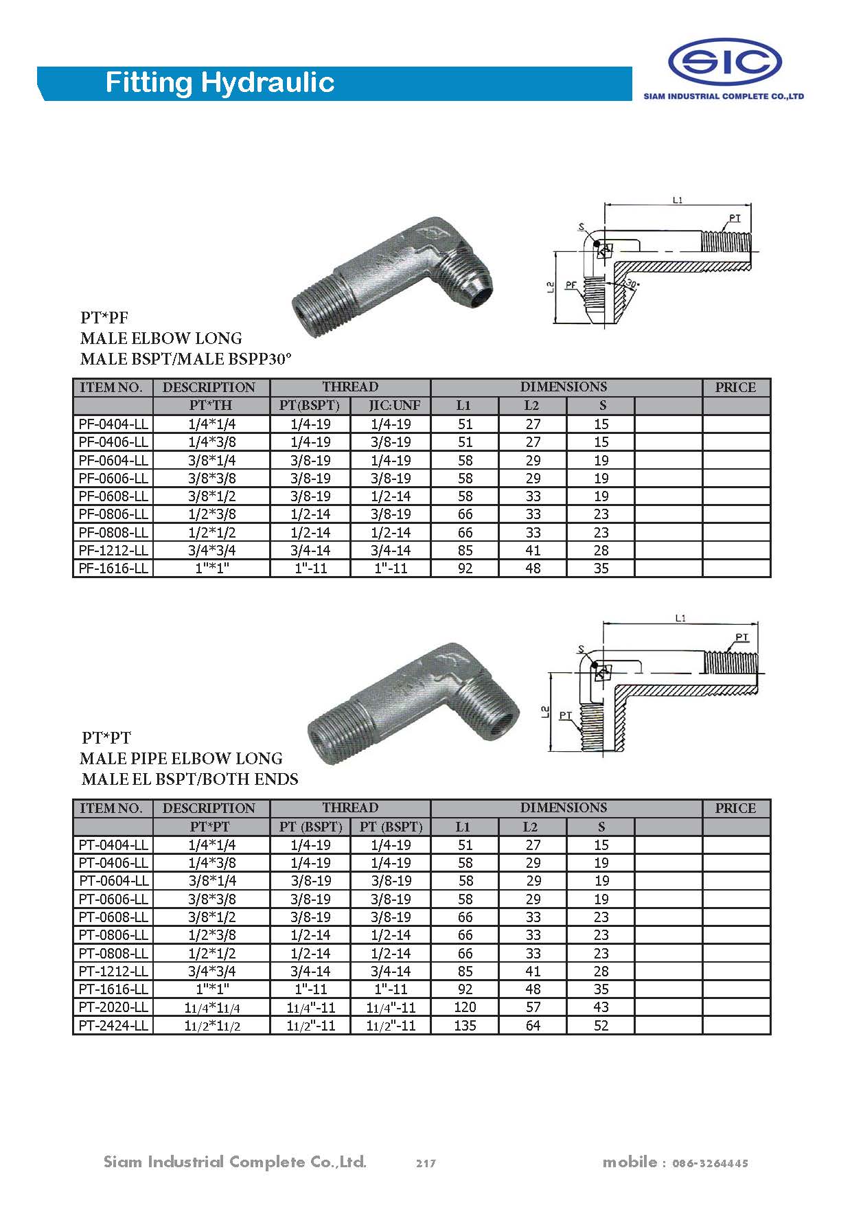 ข้อต่อไฮดรอลิค Fitting Hydraulic 3000 PSI