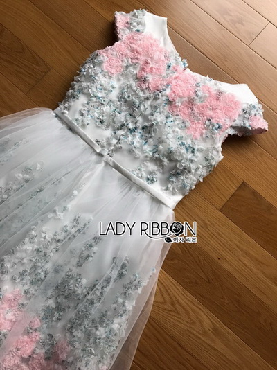 🎀 Lady Ribbon's Made 🎀 Lady Catherine Dreamy Little Princess Flower Embroidered Tulle Dress