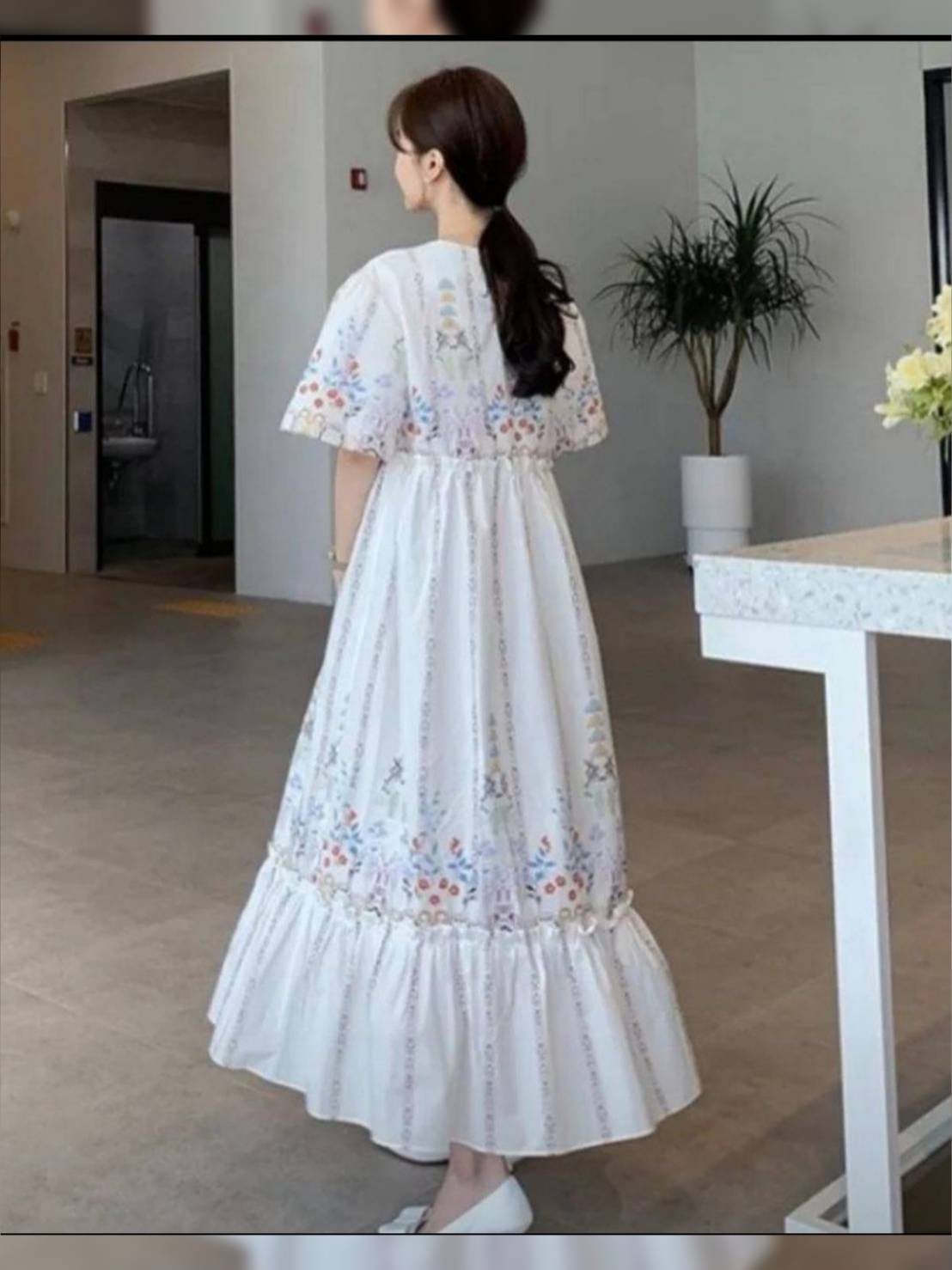 เดรสแขนพองน่ารัก ตัวกระโปรงพริ้วสวย