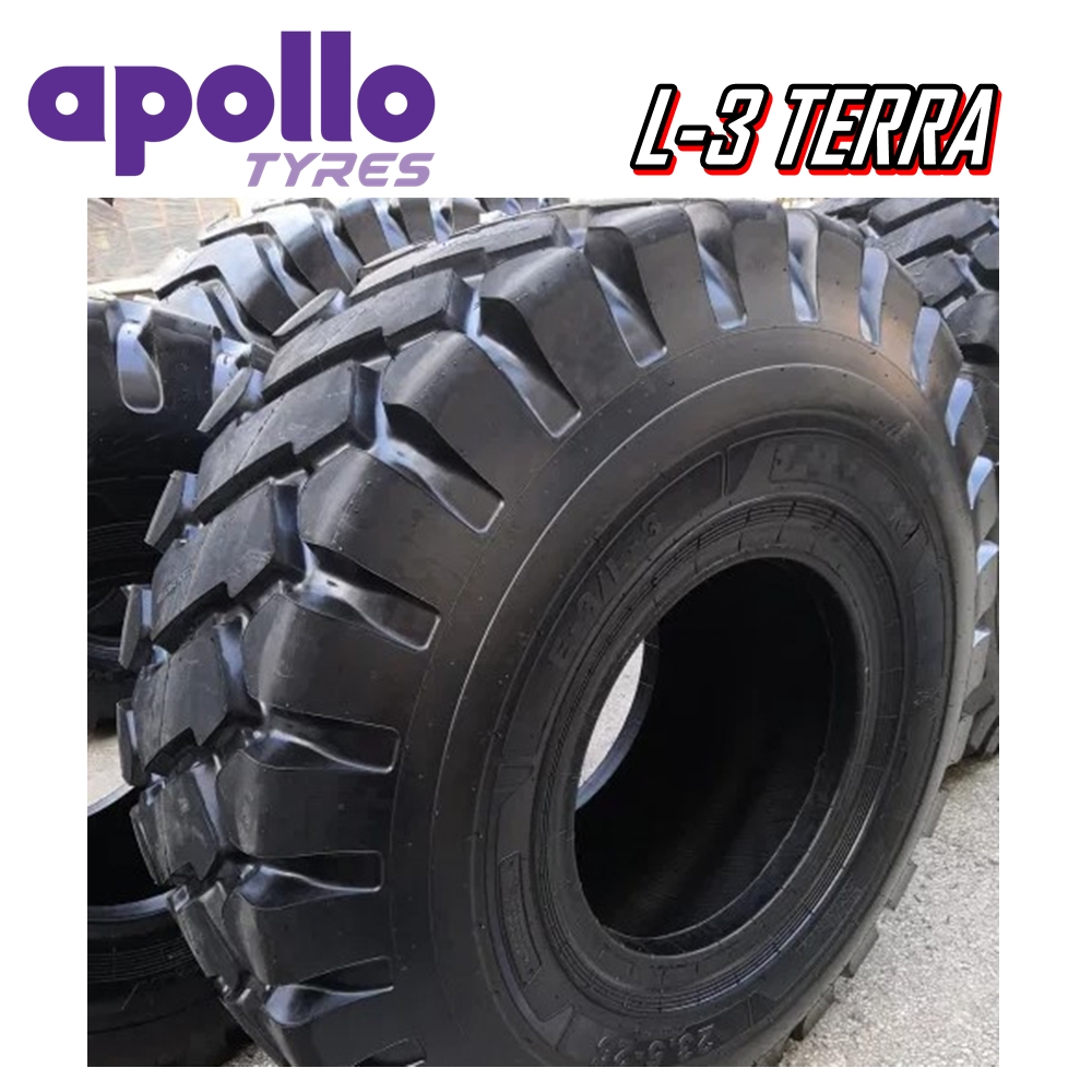 ยางรถอุตสาหกรรม รถตัก รถเกรด ขนาด 17.5-25 รุ่น L-3 TERRA ชนิด TL 16PR ยี่ห้อ APOLLO + โอริง