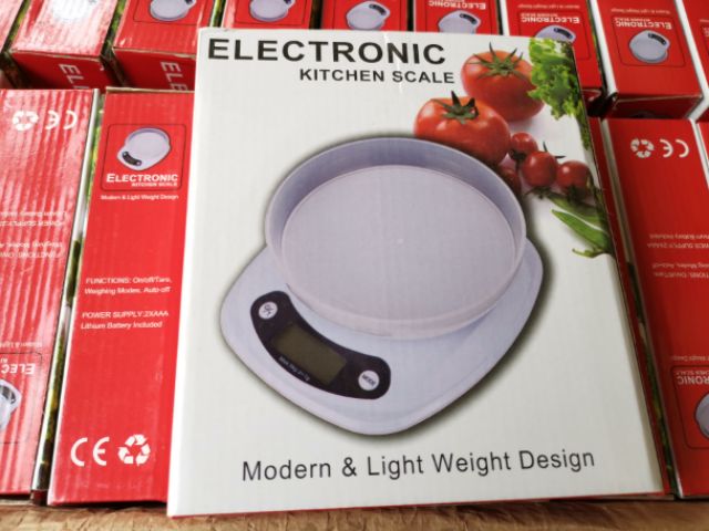 เครื่องชั่ง ตาชั่งดิจิตอล +1กรัม ชั่งได้สูงสุด5กิโลกรัม มีปุ่ดกดหักน้ำหนักภาชนะ