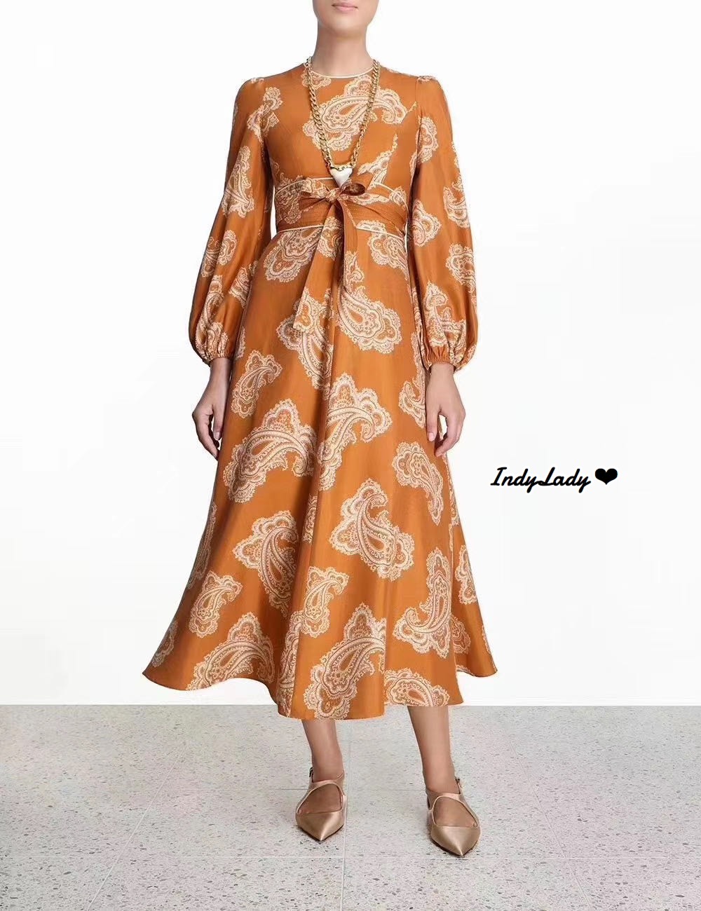 Maxi Dress งานสวย มาในโทนสีส้ม