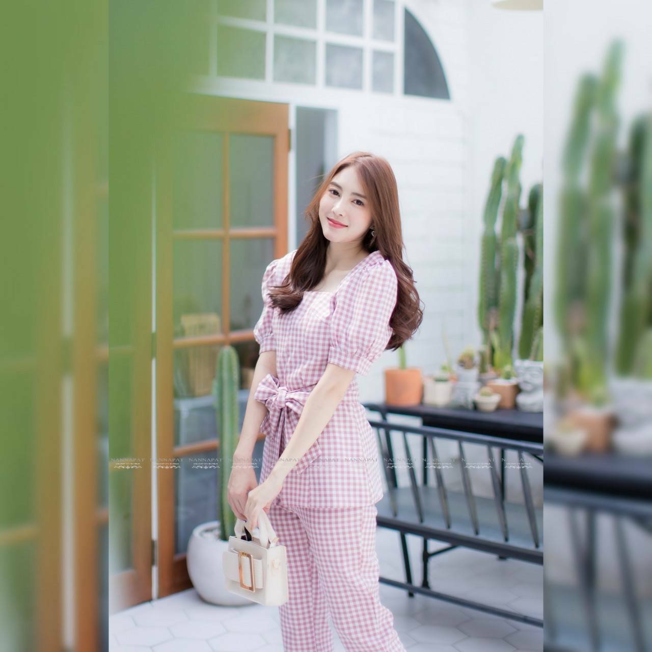 เสื้อซิปหลังกางเกงขายาวทรงสวย