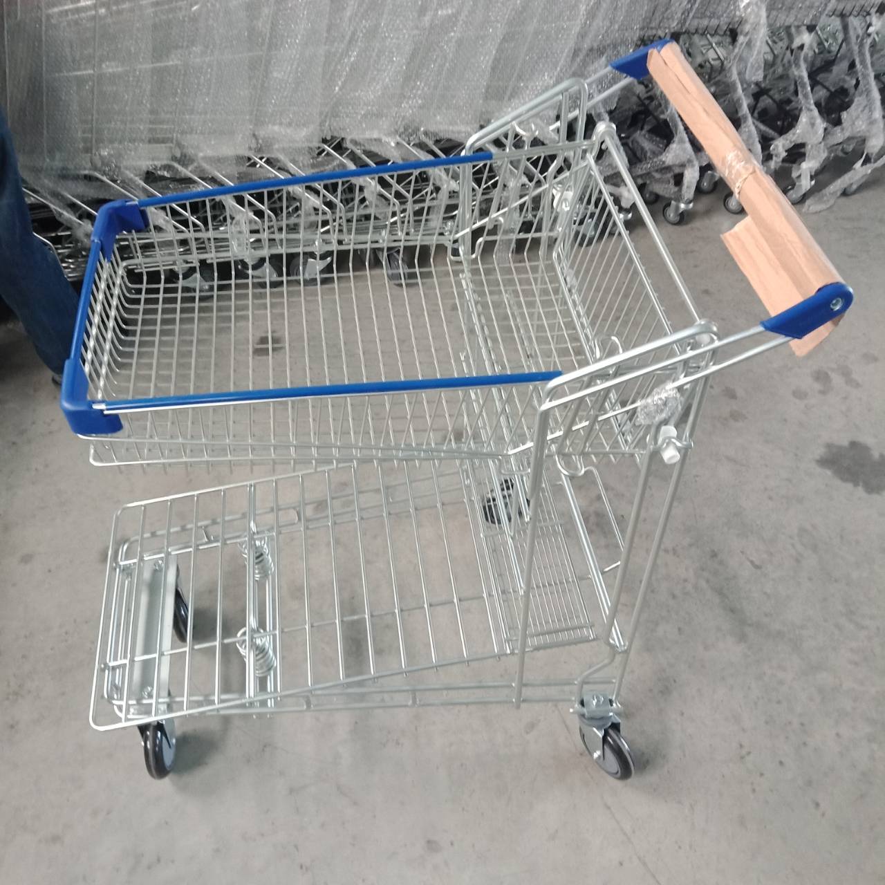 รถเข็นช้อปปิ้งแบบโฮมโปร ตะกร้าบนพับได้