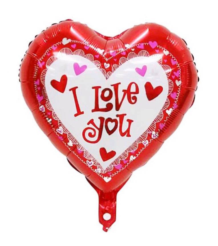 ลูกโป่งหัวใจ I Love You ขนาด18 นิ้ว Heart Foil Balloon