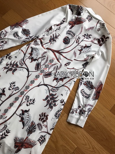 🎀 Lady Ribbon's Made 🎀 Lady Babara Wild Printed White Shirt Dress