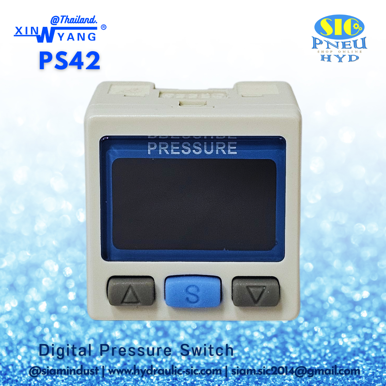 PS42 สวิทช์แรงดันลม แบบดิจิตอล Digital Pressure Switch XINYANG
