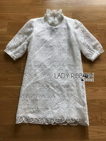 Lady Diamond Sweet White Lace Dress