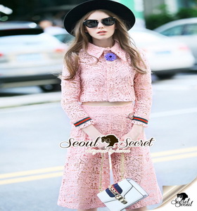เสื้อผ้าแฟชั่นเกาหลีงานเซ็ทเก๋ๆ หวานๆ งานสวยด้วยโทนสีชมพูโอรส