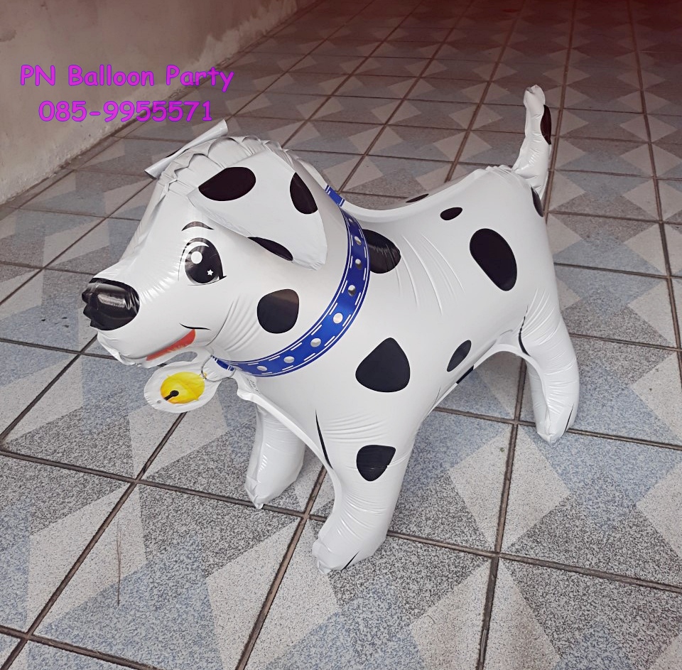 ลูกโป่งหมาน้อยลายจุด ดาเมเชี่ยน ยืนได้ Dog Foil Balloons