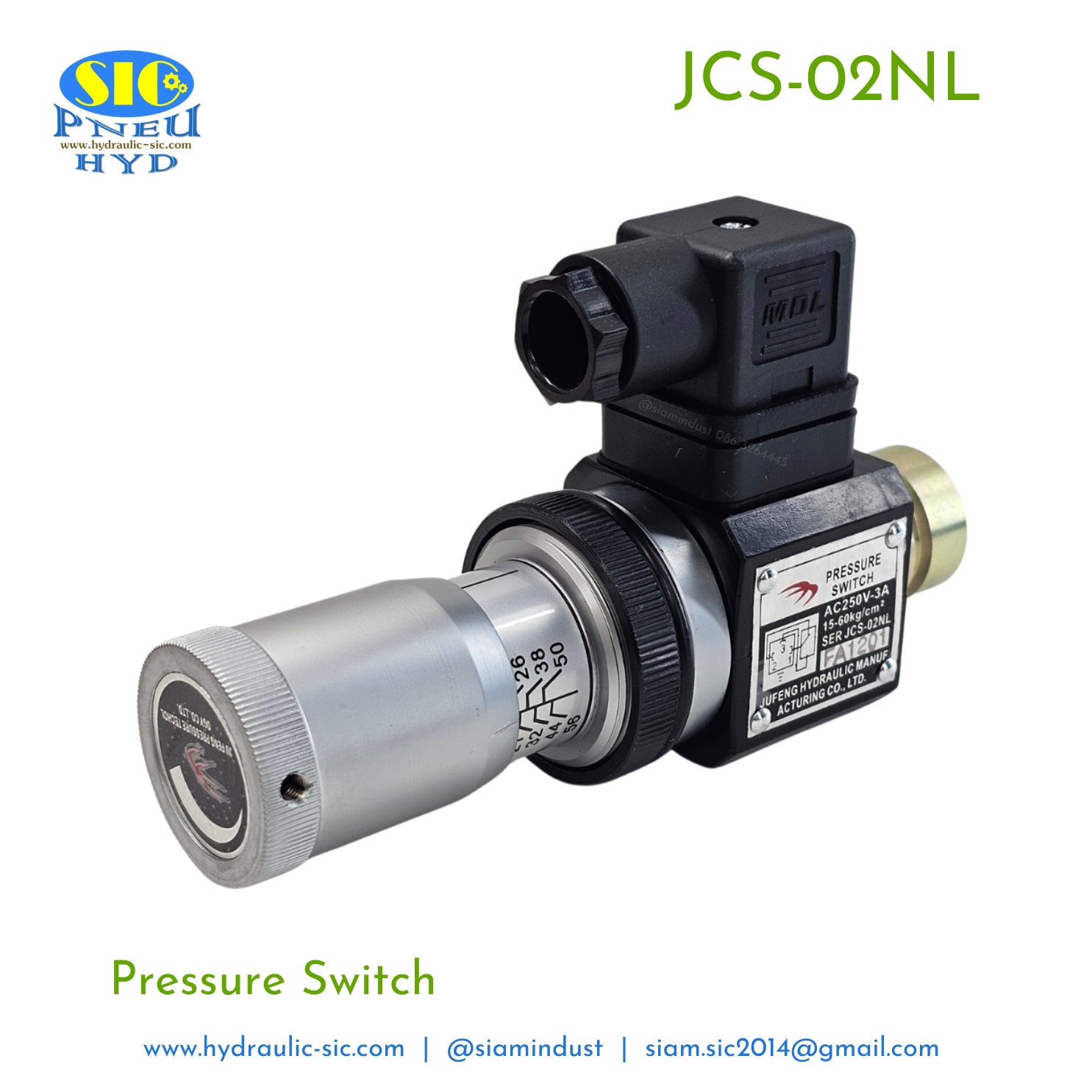 JCS-02N,JCS-02NL,JCS-02H : JF-JCS-02** (Pressure Switch) เพรสเชอร์สวิทช์ สวิทช์แรงดันไฮดรอลิค