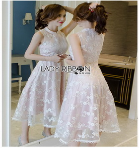 Lady Ribbon Organza Dress with Pink Lining