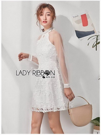 Tulle and Flower Lace Cocktail Dress