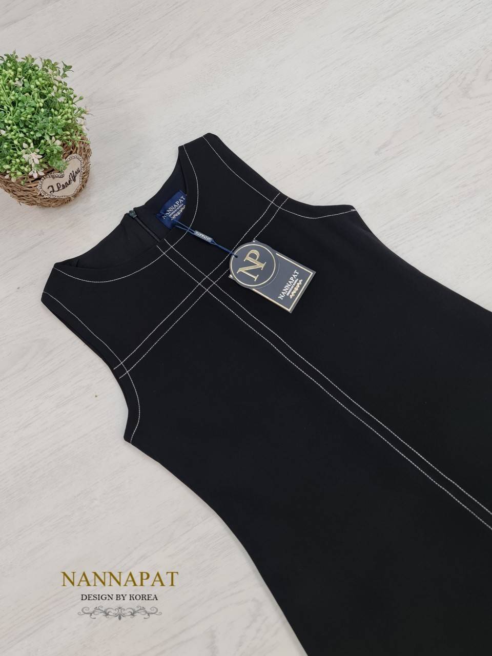 Dressซิปหลังตัดเย็บเก๋ๆ