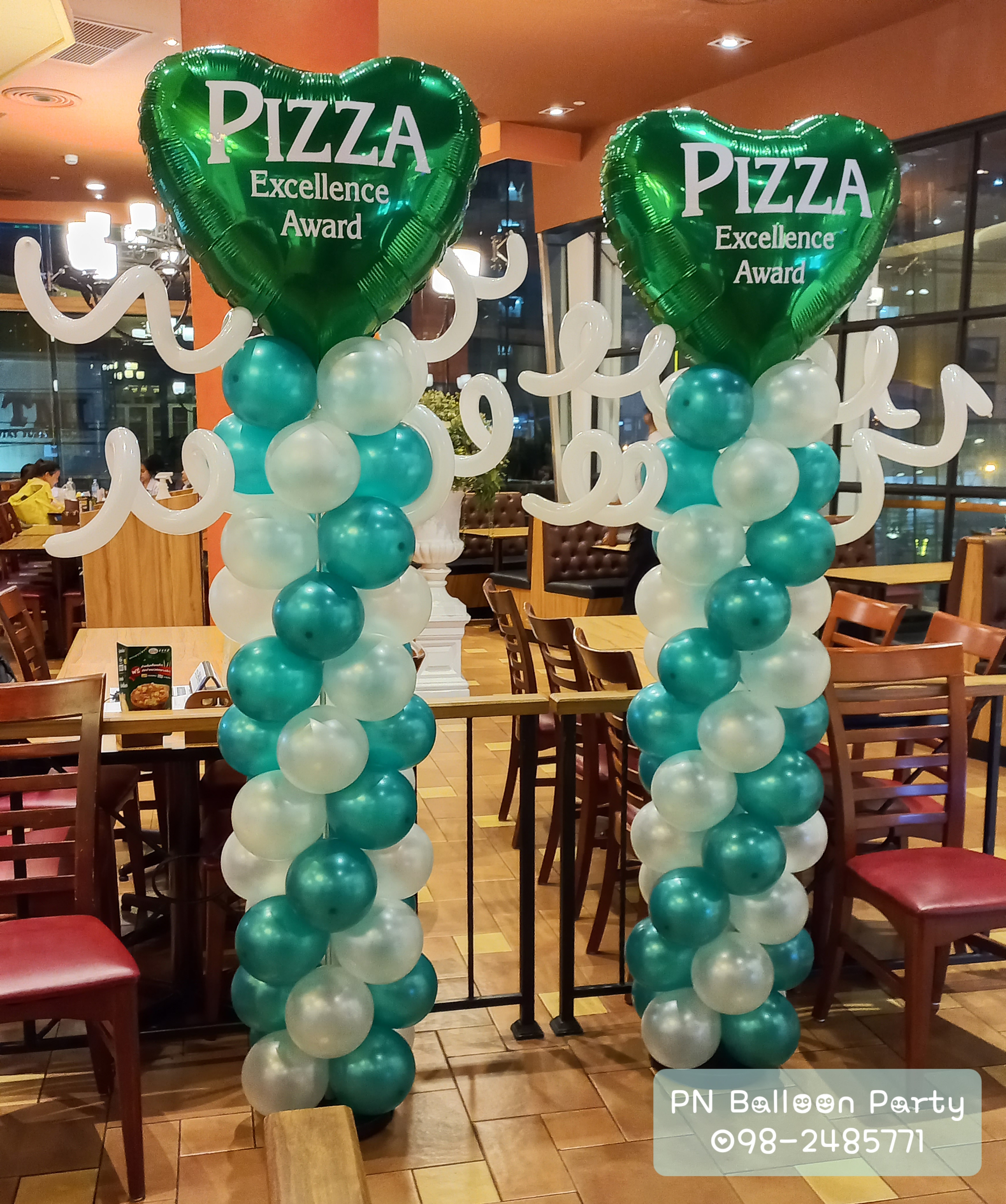 เสาลูกโป่ง Pizza Balloon Stand 1 คู่