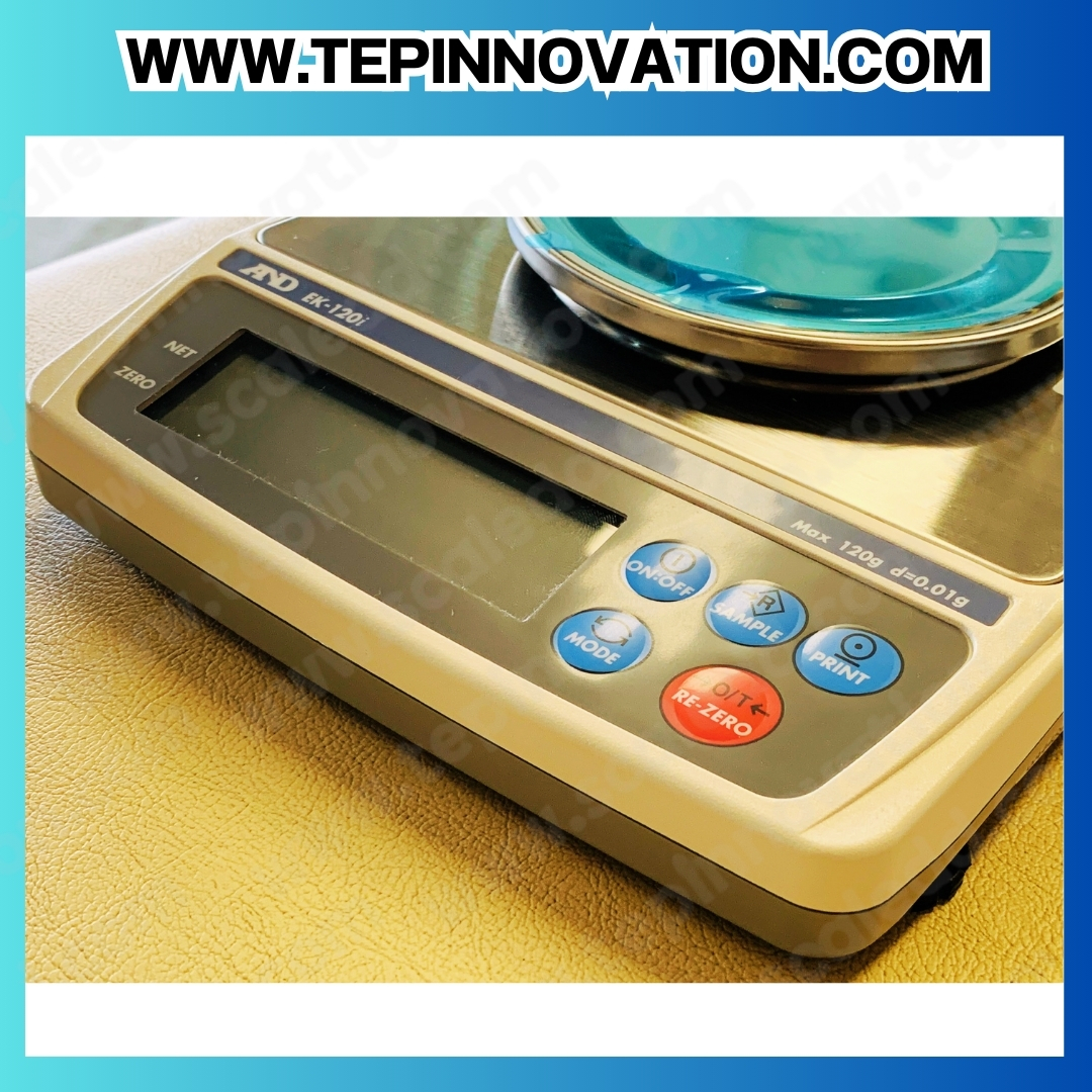 เครื่องชั่งละเอียดสูง ชั่งได้สูงสุด 120 กรัม ค่าละเอียด 0.01 กรัม ยี่ห้อ AND รุ่น EK-120i (เครื่องชั่งผ่านตรวจรับรองจากสำนักชั่งตวงวัด)