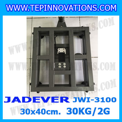 เครื่องชั่งดิจิตอลตั้งพื้น 30kg ยี่ห้อ JADEVER รุ่น JWI-3100 II ขนาดแท่น 30x40cm. เครื่องชั่งน้ำหนัก30กิโล เครื่องชั่งดิจิตอลชั่งน้ำหนัก30kg ตาชั่ง30kg ตาชั่งดิจิตอล30kg เครื่องชั่งดิจิตอล30kg พิกัดน้ำหนัก 30kg ค่าละเอียด 2g