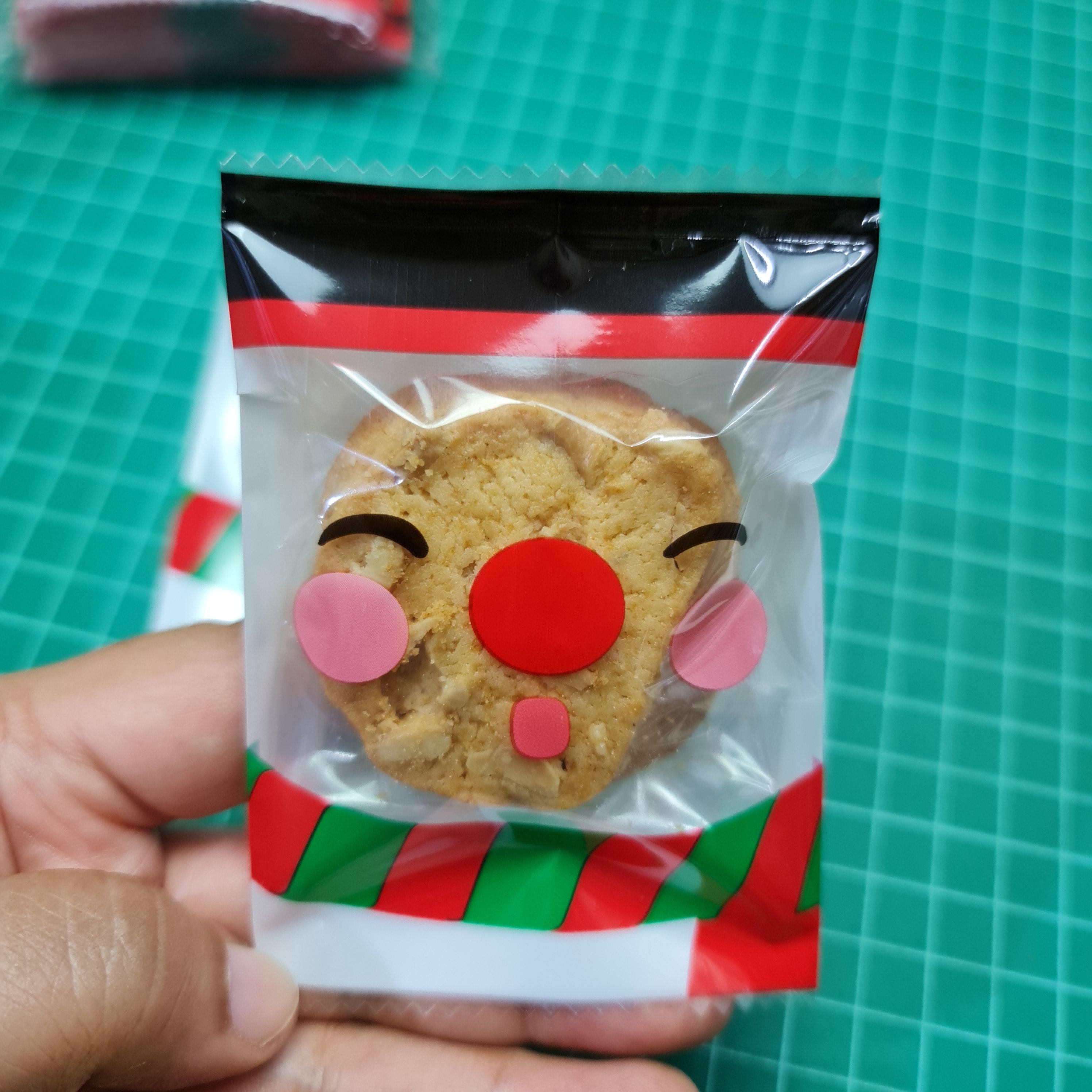 ถุงซีล 7×10cm. คริสมาส คละ2ลาย ~100ใบ/แพ๊ค ถุงคุ๊กกี้ ถุงขนม bbpo j12