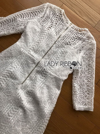 Lady Natalia Everyday Basic White Lace Dress