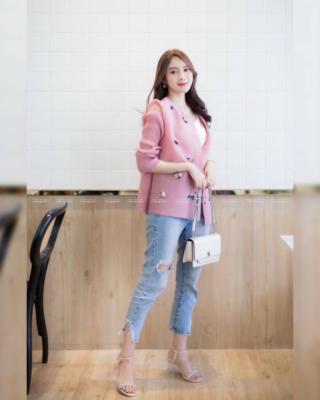 เสื้อคลุมพรีทสีPink (ชมพู)