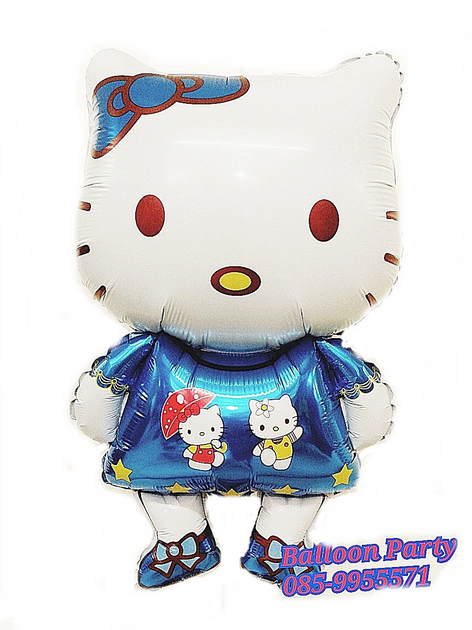 ลูกโป่งคิตตี้ สีฟ้า Large Hello Kitty Foil Balloon ฺBlue Color
