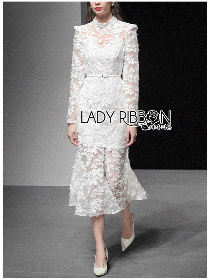 White Lace Dress เดรสยาวผ้าลูกไม้สีขาวบริสุทธิ์