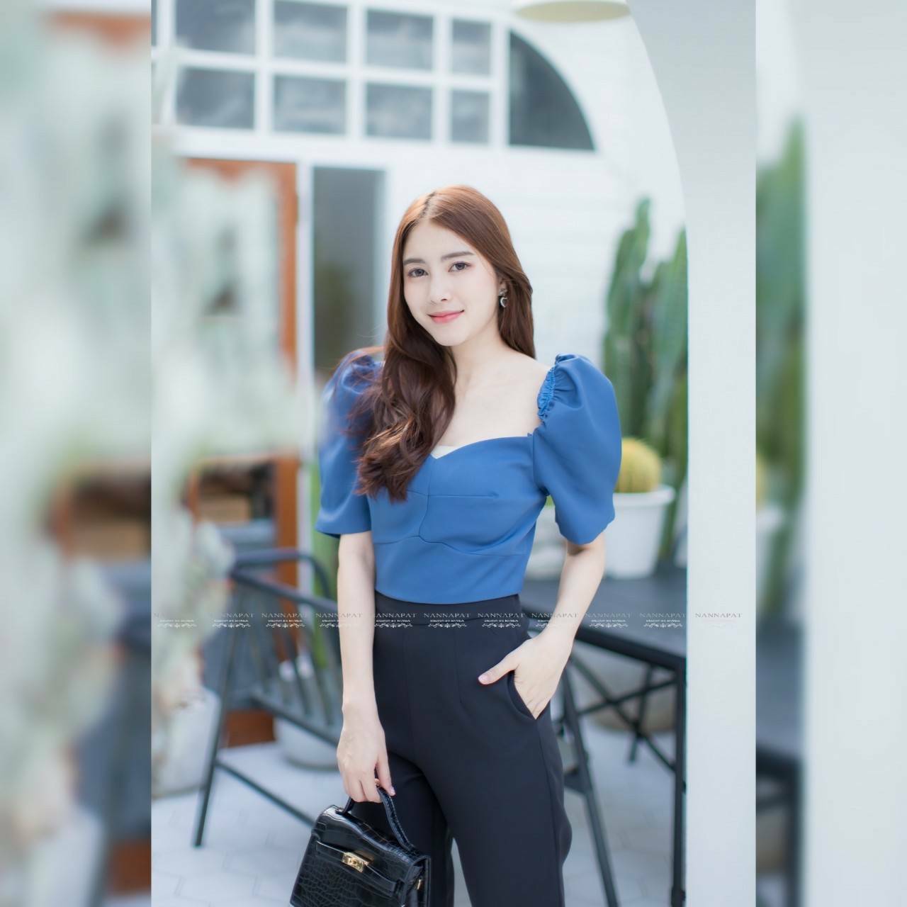 เสื้อซิปหลังกางเกงทรงสวย