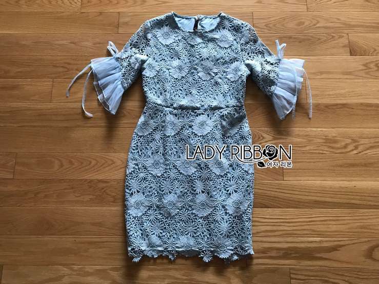 Mini Dress เดรสผ้าลูกไม้สีเขียวมิ้นท์อ่อน