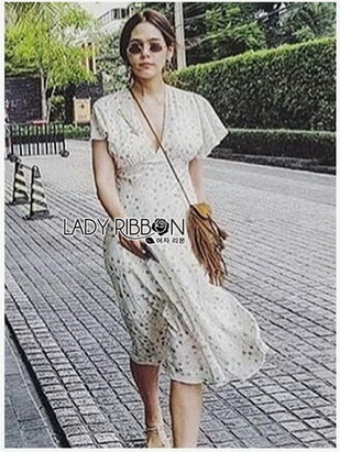 Lady Ariana Sparkling Little Star Printed Dress