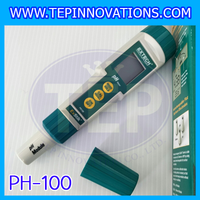 เครื่องวัดความเป็นกรด-ด่าง Ph Meter พีเอชมิเตอร์ เครื่องมือทดสอบกรดด่าง เครื่องมือวัดความเป็นกรด เครื่องมือวัดความเป็นด่าง วัดค่า pH, เครื่องมือวัดค่า pH แบบปากกายี่ห้อ Extech รุ่น PH100