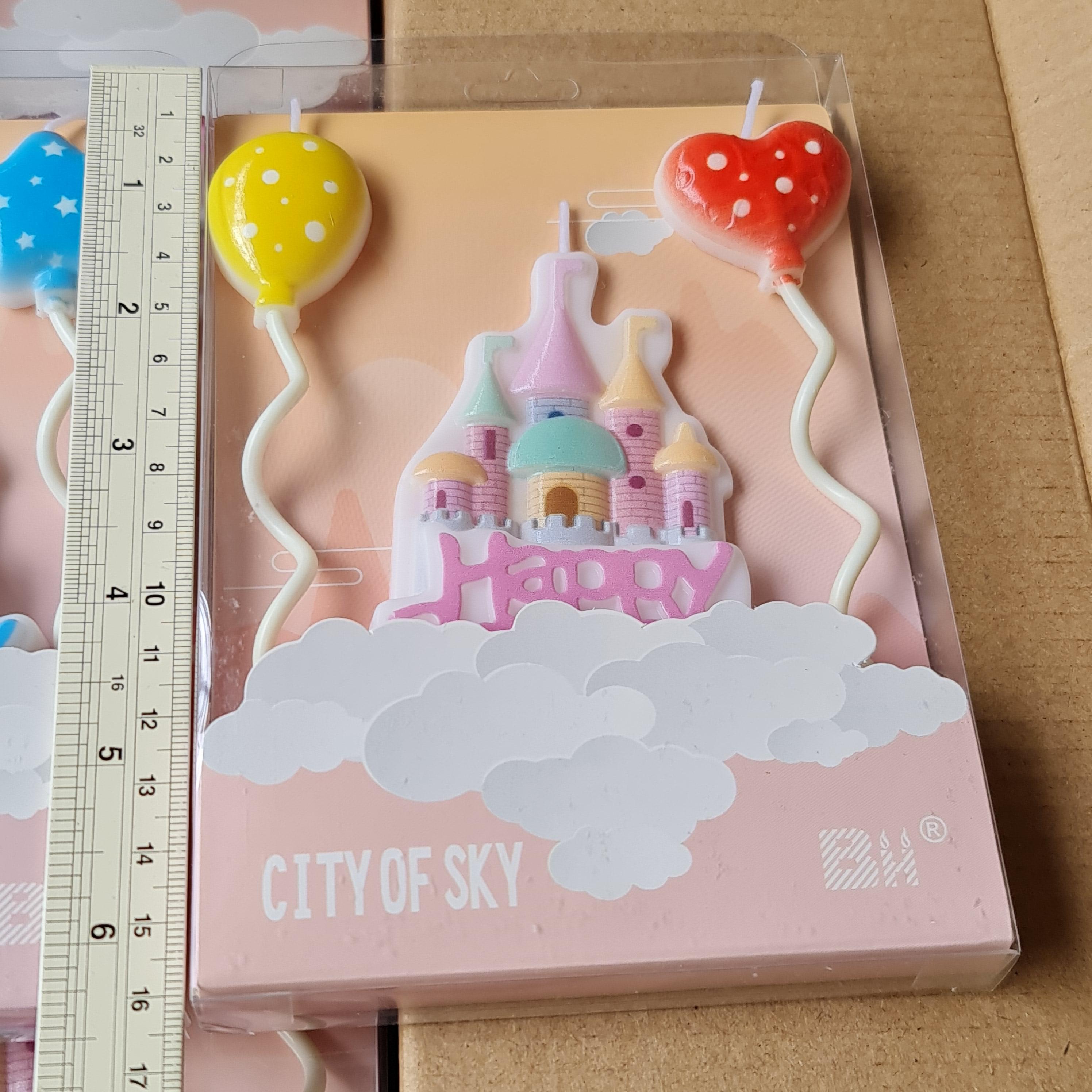 เทียนปักเค้ก เทียนวันเกิด ปราสาทเจ้าหญิง ปราสาทเจ้าชาย เทียนประดับ เค้กวันเกิด bbpo j12