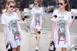 Lady Ribbon Online เสื้อผ้าออนไลน์ขายส่ง Seoul Secret เสื้อผ้า SS08180816 Seoul Secret Say's... Indiany Girly Gemmy Dress