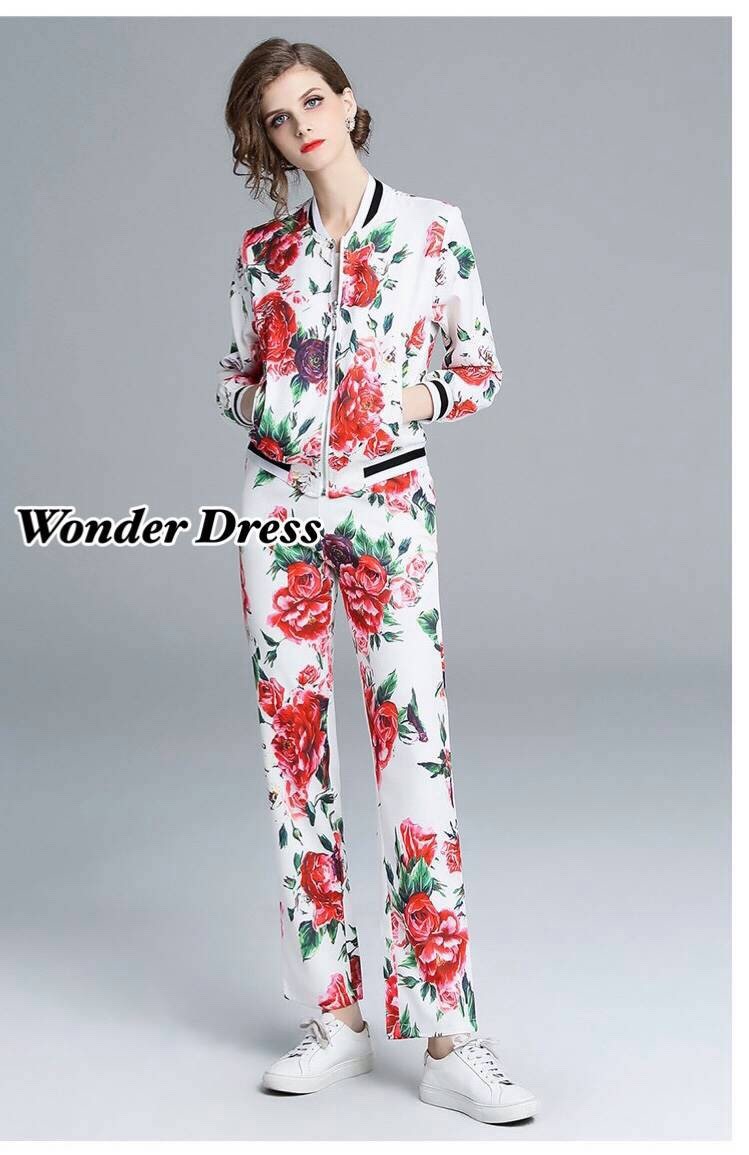 เซทเสื้อแจ๊คเก็ตกับกางเกงขายาวทรงสวย