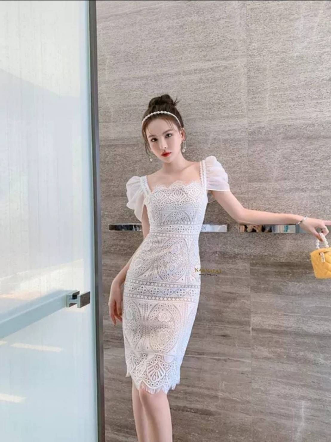 เดรสงานซิปหลัง เข้ารูปทรงสวย