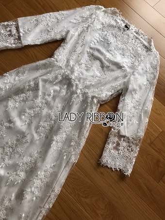 Lace Midi Dress เดรสแขนสามส่วน
