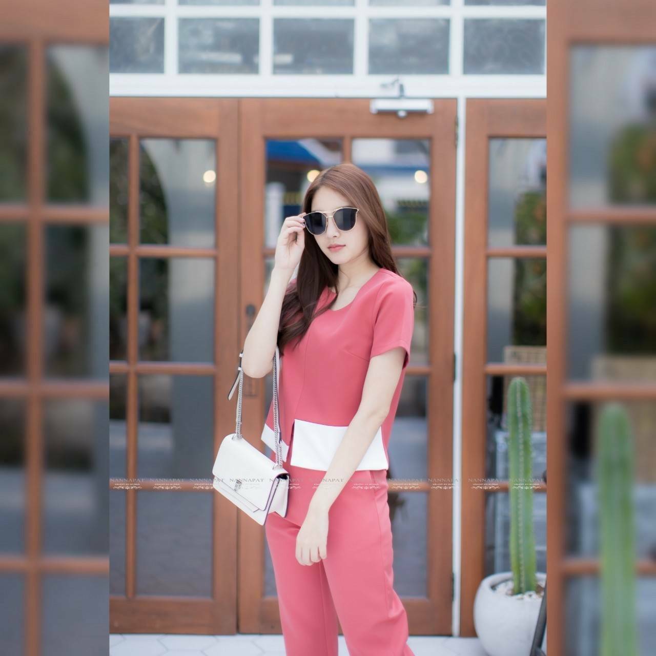 เสื้อซิปหลังกางเกงทรงสวย