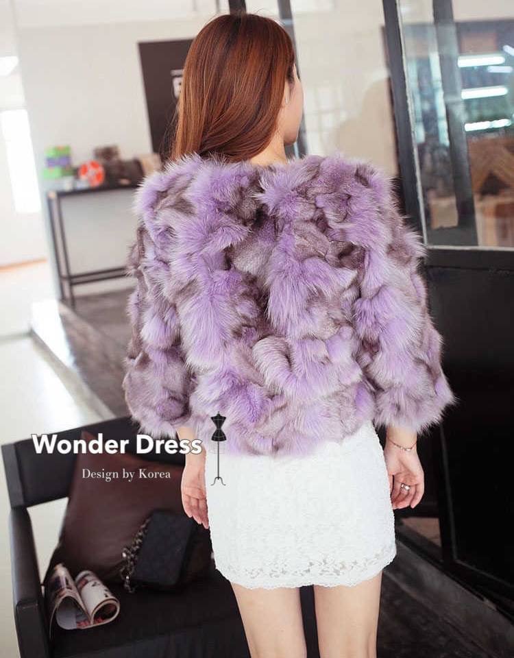 เสื้อคลุมขนเฟอร์ฟอกสีสวย
