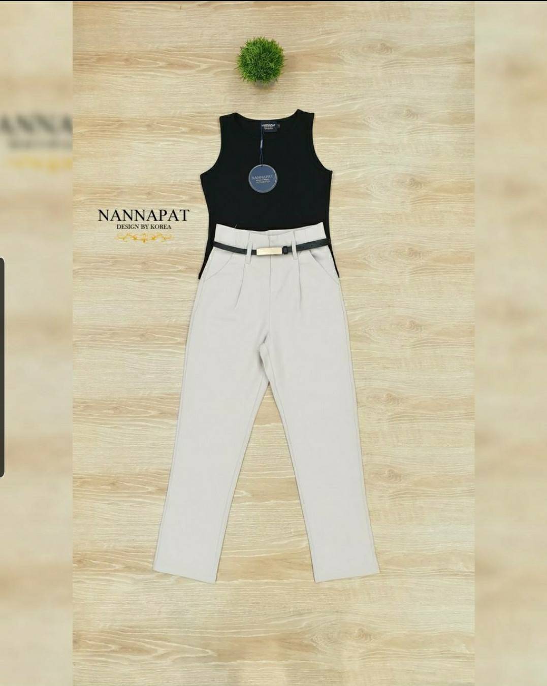 เสื้อกล้ามผ้ายืดกางเกงทรงสวย