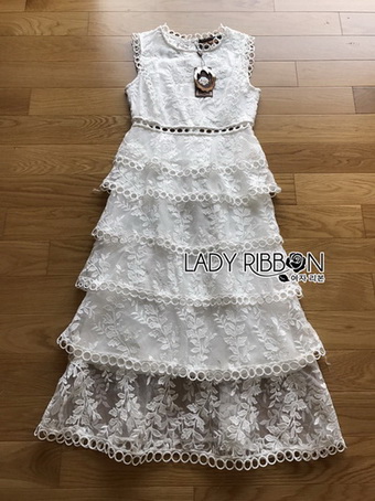 Lady Erin Sweet เดรสผ้าลูกไม้สีขาว