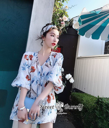 มินิเดรสเกาหลีผ้าโพกหัว