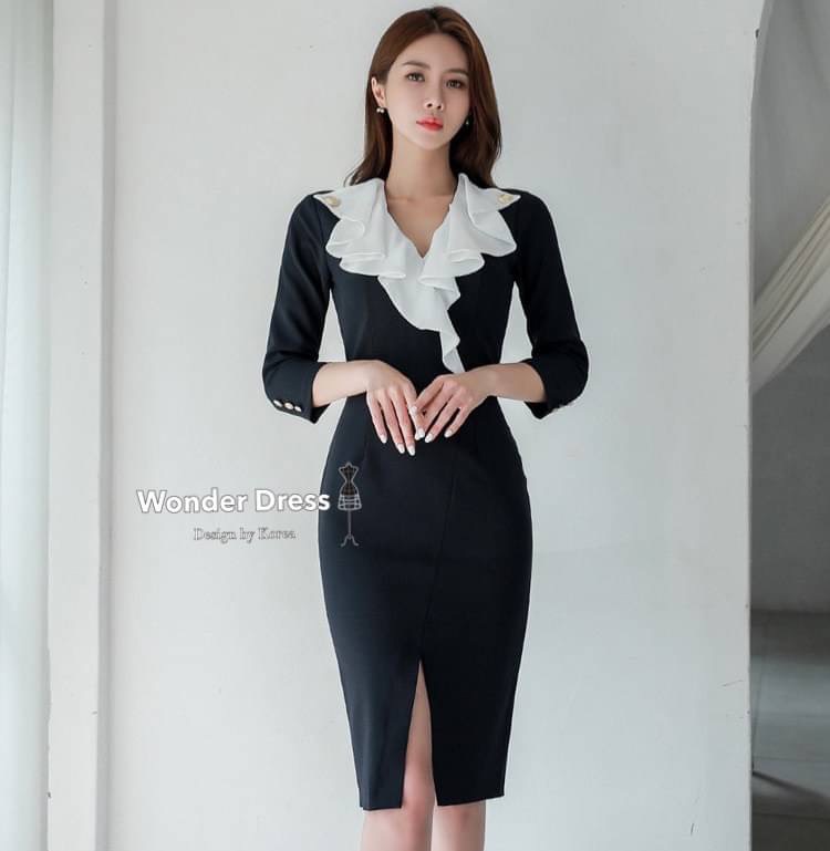 เดรสเนื้อผ้าโพลีเอสเตอร์สีเปลือกมังคุด