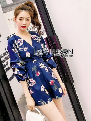 Lady Printed Jumpsuit จัมป์สูทขาสั้น