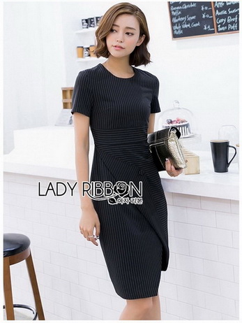 Lady Taylor Minimal Chic Striped Dress