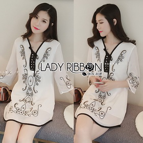 Chiffon Dress เดรสปักลาย