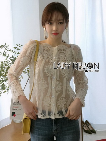 Lady Nana Button-Down Cream
